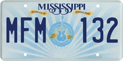 MS license plate MFM132
