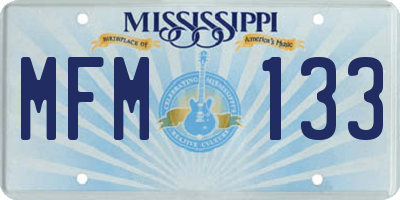 MS license plate MFM133
