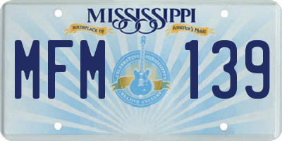 MS license plate MFM139
