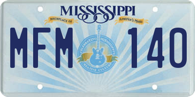 MS license plate MFM140