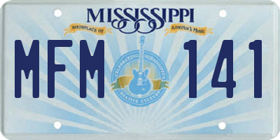 MS license plate MFM141