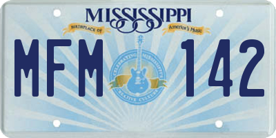 MS license plate MFM142