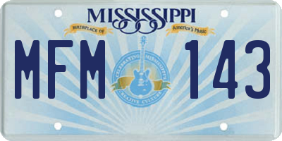 MS license plate MFM143