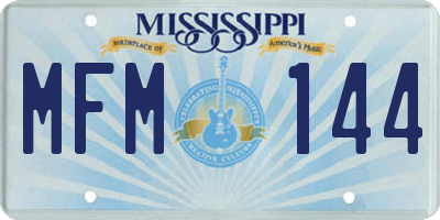 MS license plate MFM144