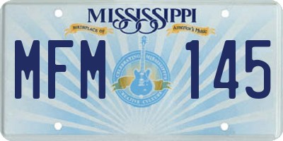 MS license plate MFM145
