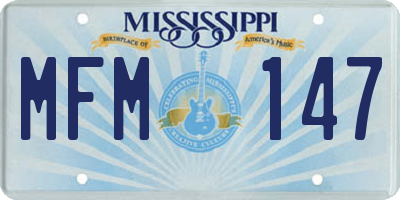 MS license plate MFM147