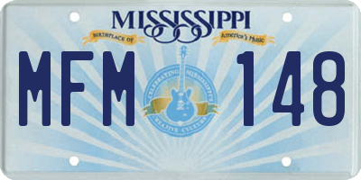 MS license plate MFM148