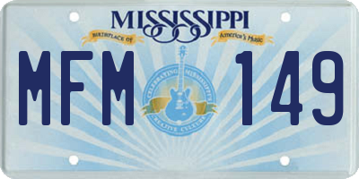 MS license plate MFM149