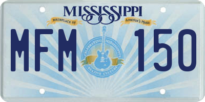 MS license plate MFM150