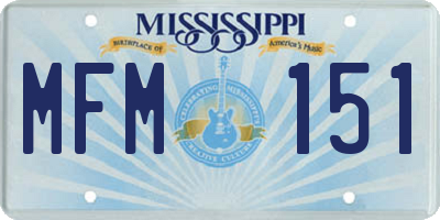 MS license plate MFM151