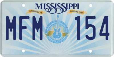 MS license plate MFM154