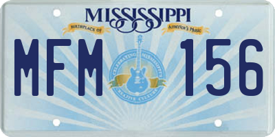 MS license plate MFM156