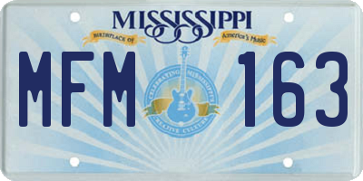 MS license plate MFM163