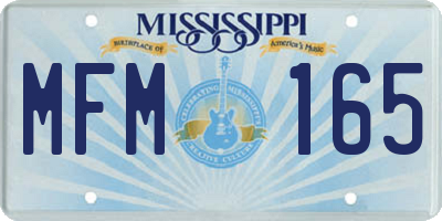 MS license plate MFM165