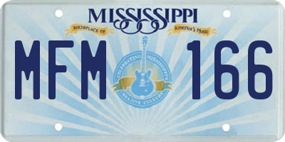 MS license plate MFM166