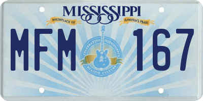 MS license plate MFM167