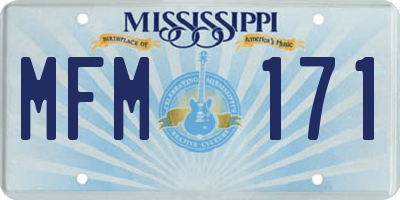 MS license plate MFM171
