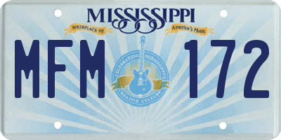 MS license plate MFM172