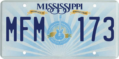 MS license plate MFM173