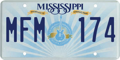 MS license plate MFM174