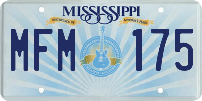 MS license plate MFM175