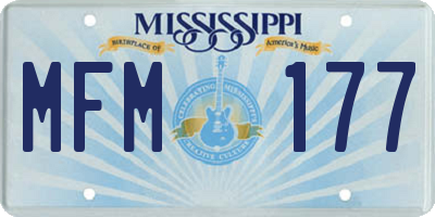 MS license plate MFM177