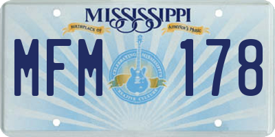 MS license plate MFM178