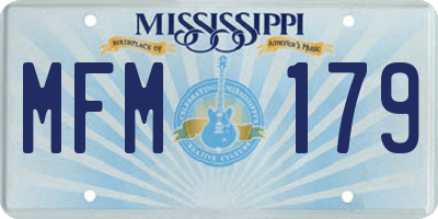 MS license plate MFM179