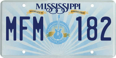 MS license plate MFM182