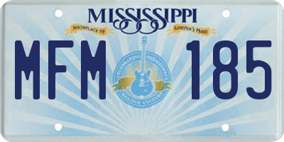MS license plate MFM185