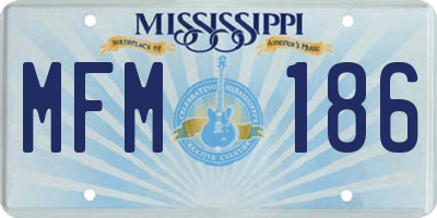 MS license plate MFM186
