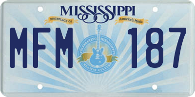 MS license plate MFM187