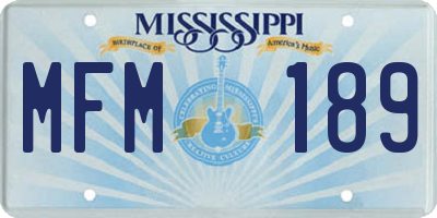 MS license plate MFM189