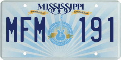 MS license plate MFM191