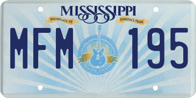 MS license plate MFM195