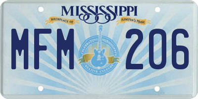 MS license plate MFM206