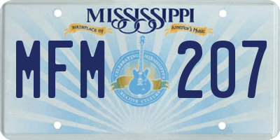 MS license plate MFM207
