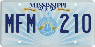 MS license plate MFM210