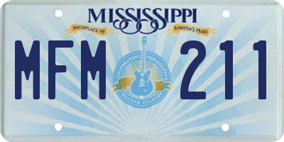 MS license plate MFM211