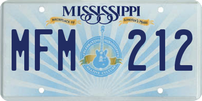 MS license plate MFM212