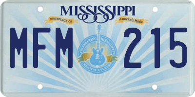 MS license plate MFM215