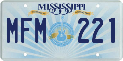 MS license plate MFM221