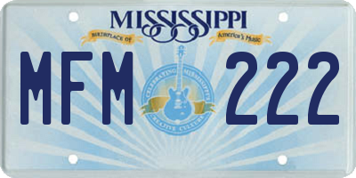MS license plate MFM222