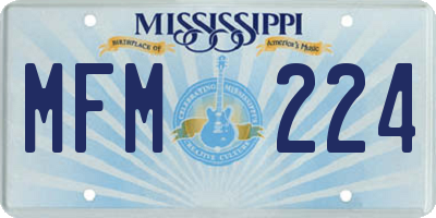 MS license plate MFM224
