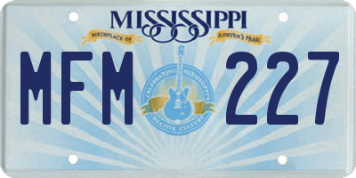 MS license plate MFM227