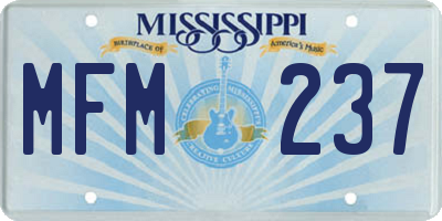 MS license plate MFM237