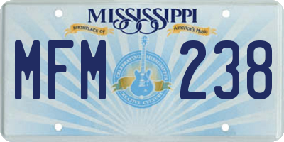 MS license plate MFM238