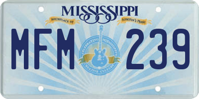 MS license plate MFM239