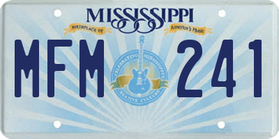 MS license plate MFM241