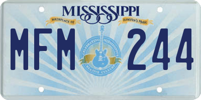 MS license plate MFM244